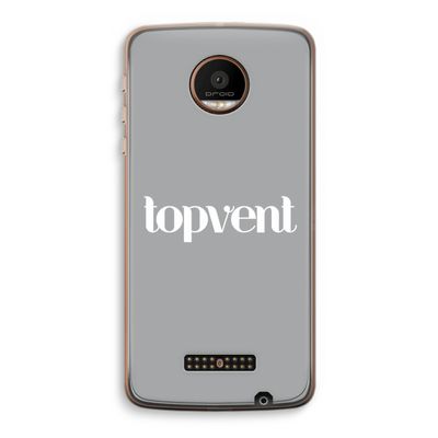 Topvent Grijs Wit: Motorola Moto Z Force Transparant Hoesje