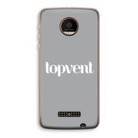Topvent Grijs Wit: Motorola Moto Z Force Transparant Hoesje Topvent Grijs Wit: Motorola Moto Z Force Transparant Hoesje