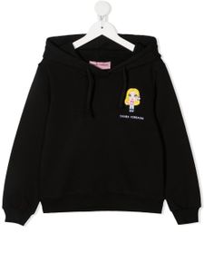 Chiara Ferragni Kids hoodie à motif brodé - Noir