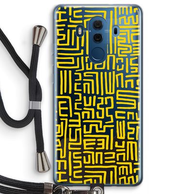 Majorelle Blue Print: Huawei Mate 10 Pro Transparant Hoesje met koord