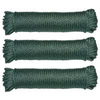 AMIG paracord touw - 3x - 15 meter - D5mm - 110kg - polypropyleen - groen