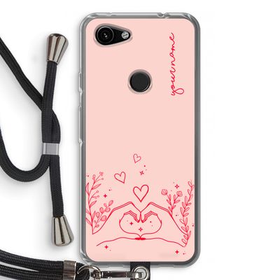 Love is in the air: Pixel 3a Transparant Hoesje met koord