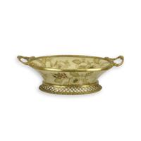 A BRONZE MOUNTED PORCELAIN BOWL