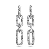 Oorhangers witgoud-diamant 2 x 0.09 ct Hsi wit 3,5 x20 mm - thumbnail