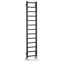 Designradiator Sapho Metro Light 30x150 cm Mat Zwart Sapho
