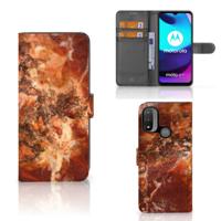 Motorola Moto E20 | E30 | E40 | Bookcase | Marmer Bruin