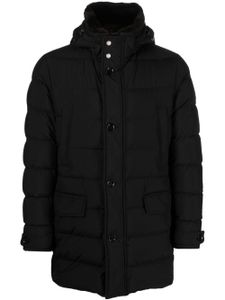 Moorer parka à col en peau lainée - Noir