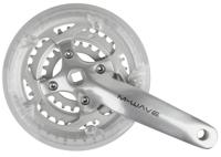 M-Wave crankset 22/32/42t 170mm 7-8 speed met kettingrand zilver
