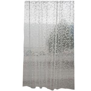 Douchegordijn - transparant druppels patroon - PVC - 180 x 200 cm - wasbaar