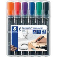 Staedtler Lumocolor permanent marker 352 permanente marker Kogelpunt Zwart, Blauw, Groen, Oranje, Rood, Violet 6 stuk(s) - thumbnail