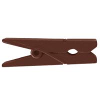 Vaessen Creative • wasknijpers hout 3,5cm 12pcs chocolade