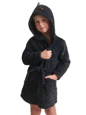 Capuchon badjas kind dino - fleece