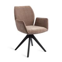 Jesper Home Eetkamerstoel 'Misaki' Revolve Oak Black, kleur Mocha Mist