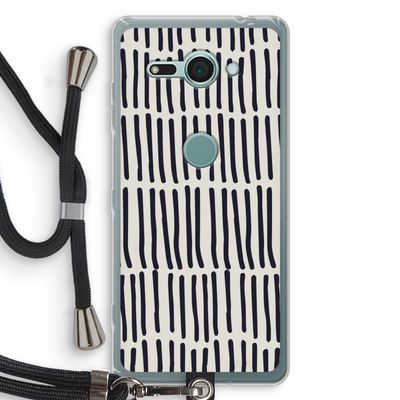 Moroccan stripes: Sony Xperia XZ2 Compact Transparant Hoesje met koord
