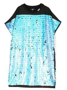 Dkny Kids robe frangée à manches courtes - Noir