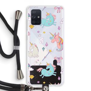 Fantasiewereld: Samsung Galaxy A71 Transparant Hoesje met koord