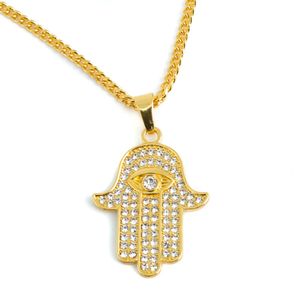 Amulet Goudkleurig Hamsa Hand (35 mm)