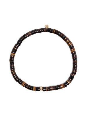 Sydney Evan bracelet en or 14ct à perles - Marron