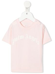 Palm Angels Kids t-shirt en coton à logo imprimé - Rose