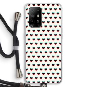 Hartjes: Oppo A95 5G Transparant Hoesje met koord