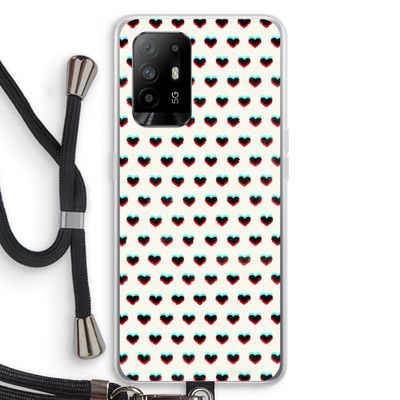 Hartjes: Oppo A95 5G Transparant Hoesje met koord