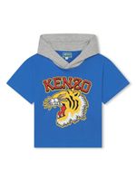 Kenzo Kids t-shirt en coton à logo imprimé - Bleu