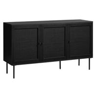 Rebellenclub Berley Dressoir - Zwart met Rattan