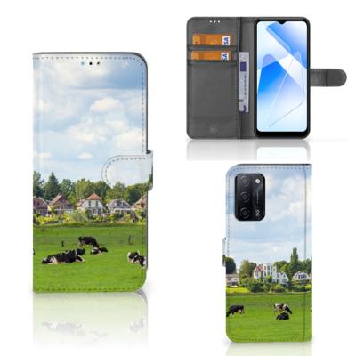 OPPO A16/A16s/A54s | Telefoonhoesje | Met pasjeshouder | Koeien