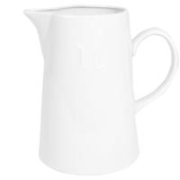 Svenska Living Schenkkan - porselein - 1L - wit - waterkan - 18 cm