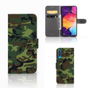 Samsung Galaxy A50 Telefoon Hoesje Army Dark