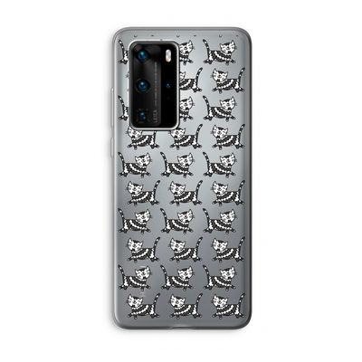 Zwarte poes: Huawei P40 Pro Transparant Hoesje