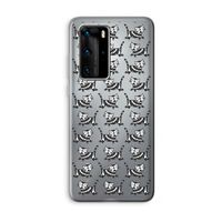 Zwarte poes: Huawei P40 Pro Transparant Hoesje