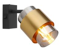 Globo WandlampMilley zwart en goud - 15560-1