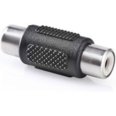 Mono-Audioadapter | RCA Female - RCA Female | Zwart