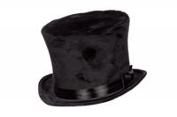 Hoge hoed zwart Velvet XL Hoge hoed zwart Velvet XL