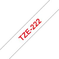 Labeltape Brother TZe, TZ TZe-222 Tapekleur: Wit Tekstkleur:Rood 9 mm 8 m - thumbnail