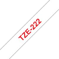 Labeltape Brother TZe, TZ TZe-222 PET Tapekleur: Wit Tekstkleur:Rood 9 mm 8 m