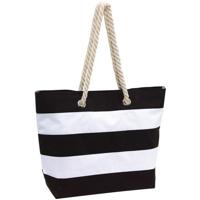 Strandtas Alicante - gestreept zwart/wit - 47 x 14 x 34 cm - Beach bag - shopper