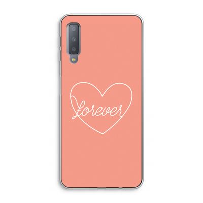 Forever heart: Samsung Galaxy A7 (2018) Transparant Hoesje