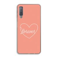 Forever heart: Samsung Galaxy A7 (2018) Transparant Hoesje