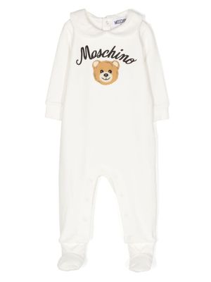 Moschino Kids Romper met teddybeerprint - Beige Moschino Kids Romper met teddybeerprint - Beige