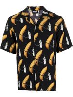 Pleasures Overhemd met print - Zwart - thumbnail