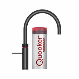 Fusion Round Mat Zwart Met Pro3 Vaq Boiler Quooker