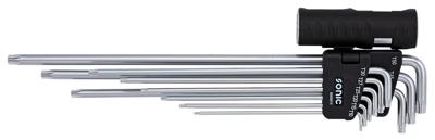 Stiftsleutelset TX, XXL met boring 9-dlg. 600911