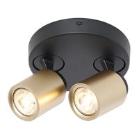 Freelight Spot Razza 2 lichts Ø 17 cm GU10 zwart goud