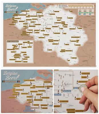 Scratch Map Belgische Bierkaart Collect & Scratch | Maps International