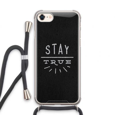 Stay true: iPhone 8 Transparant Hoesje met koord