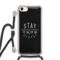 Stay true: iPhone 8 Transparant Hoesje met koord