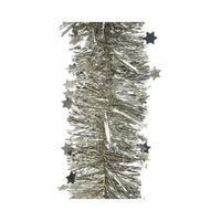 Feest lametta guirlande zilveren sterren/glinsterend 10 x 270 cm feestversiering/decoratie   -