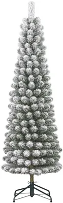 Black Box Trees Charlton Pilar kunstkerstboom besneeuwd groen 215cm